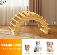 Cave pour chat en bois massif de qualité supérieure, élégante, naturelle, pour l'intérieur, facile à nettoyer et résistante aux griffures