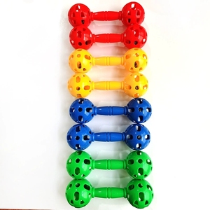 Al por mayor Sonajero de mano hueco de plástico colorido con sonido de campana, Instrumento de percusión Orff para niños, para ejercicio matutino - Product Image 4