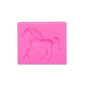 3 Stuks Paard Shaped Silicone Mold 3D Siliconen Fudge Cakevorm Chocolade Snoep Maken Levert, gebruikt Voor Diy Ambachten Cake Maken