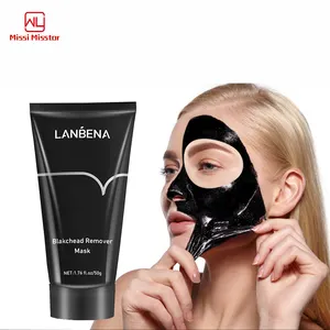 LANBENA-masque noir au charbon de bambou, soins du visage, nettoyage en profondeur, purification des points noirs, élimination de l'acné, masque Facial