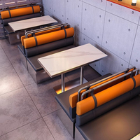 Ensemble table et chaises moderne sur mesure pour restaurants, pizzas, cafés, hôtels, canapé en U, sièges pour salles à manger, bars
