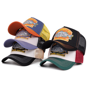 Produttore di Cappelli Personalizzati 2025, Cappello da Baseball Unisex a 6 Pannelli, Ricamo 3D, Design Retrò con Camion e Pesci, Rete in 100% Cotone, Vestibilità Flessibile - Product Image 2