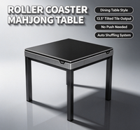 Table de Mahjong Moderne Style Montagnette, Distributeur Automatique de Tuiles, Cadre Robuste pour Jeu de Société