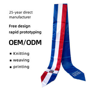 Bufanda Deportiva <span class=keywords><strong>de</strong></span> Poliéster Satinado Personalizada al Por Mayor, Económica, con Diseño Tropical Argyle, <span class=keywords><strong>de</strong></span> Secado Rápido, Duradera y Colorida, para Animar a tu Equipo - Product Image 1