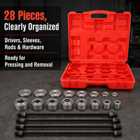 Kit de 28 Pièces pour Manchons à Encliquetage Manuel et Outil d'Installation/Démontage de Douilles, Compatible OEM, Matériau PVC, Utilisation pour la Réparation Automobile