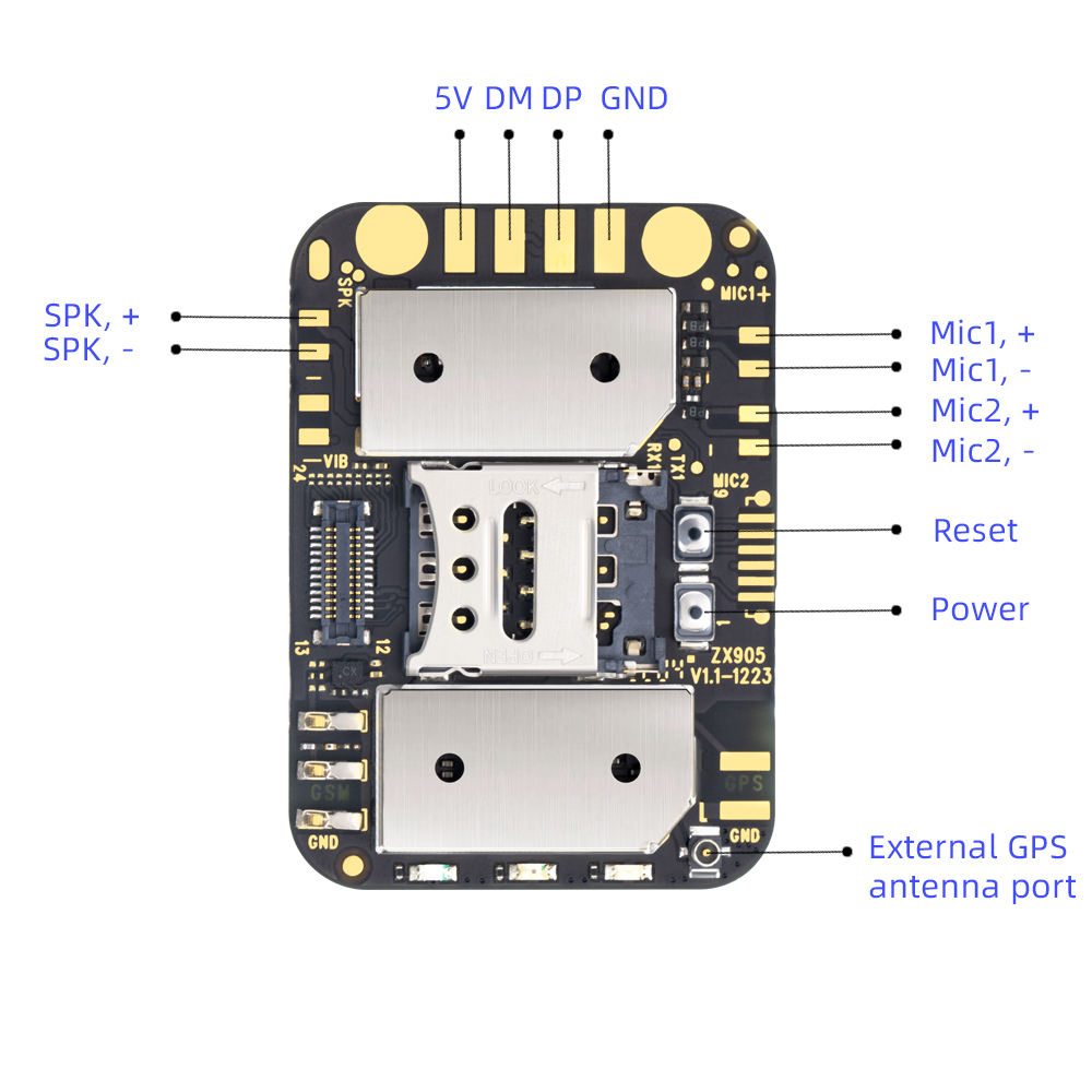 モーターカードセット Latest ZX903 4G GPS Tracker Module - Free Web APP Included