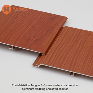 Panneaux de bardage en aluminium imitation bois |   Système de façade murale extérieure - Product Image 2