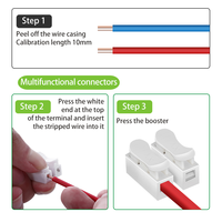 CH3 CH2 presse amarrage borne de connexion rapide fil souple et dur connecteur de fil universel connecteur de type ressort