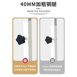 Hospital Table MDF Rectangle <b>Foldable</b> Height Adjustable Bedside <b>Desk</b> Modern Style Bedroom Use - Product Image 3