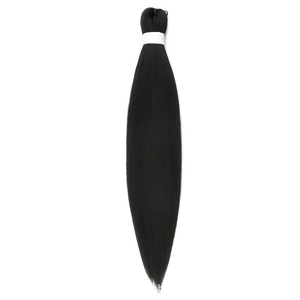 Extensions de cheveux synthétiques tressés violets pré-étirés, doux, effet Yaki, pour tresses Jumbo DIY, queue de cheval, rose, gris, orange, rouge, bleu - Product Image 6
