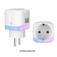Prise intelligente certifiée SIXWGH Matter: norme européenne 16A avec prise en charge Apple HomeKit et Alexa pour une intégration transparente de la maison intelligente
