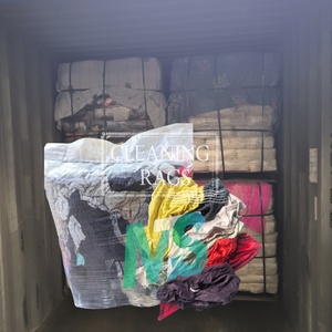 Chiffons de nettoyage en fibres mélangées de couleurs variées, compressés et triés, pour l'entretien industriel, la marine et la maintenance des ponts des machines. - Product Image 1