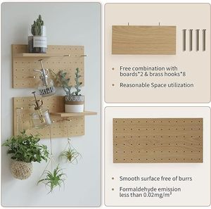 Modern Simple Modular <b>Shelves</b> Storage Organizer Pegboard Wooden Wall Pegboard Wall Storage Holder - Product Image 3