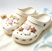 Aksesoris Sepatu PVC Desain Kustom Berbagai Tema, Hiasan Bunga untuk Sepatu DIY, Dapat Dilepas, Grosir, Lucu