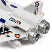 Jouet robot avion de chasse convertible avec accessoires de missiles, jouet éducatif en plastique STEM pour enfants de 5 à 7 ans