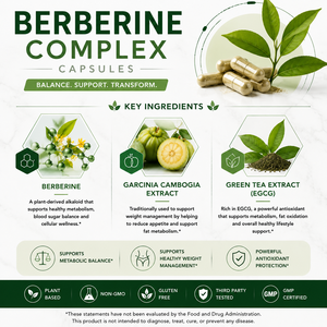 Système de Soutien <span class=keywords><strong>Bio</strong></span> Systémique : Capsules de Complexe de Berbérine, Densité Nutritionnelle Holistique, Formulation Minimaliste, Végétalien, Certifié Halal, Quotidien - Product Image 2