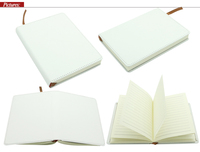 Carnet de notes en cuir PU coloré avec couverture vierge, couleurs personnalisées, impression intégrale faite à la main pour la sublimation