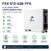 Batterie de stockage d'énergie domestique Fuxile LiFePO4 sur pied 51.2V 628Ah 32kWh 30-40KW avec BMS intelligent 200A intégré CAN RS485