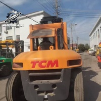 Chariot élévateur contrepoids moyen lourd FD100 TCM du Japon, fourches réglables, puissance diesel stable pour entrepôt et transport logistique