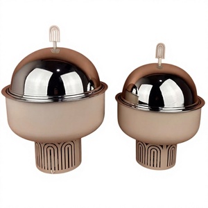 Metal Set Of Two Food Warmer Excellent Quality handmade Luxury Casserole Classic Stylish fancy Metal Hotpot - Product Image 1