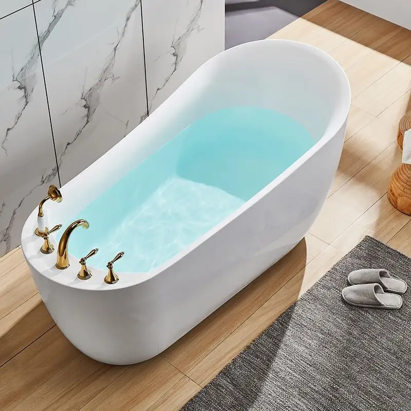 Modern Interior Free Stand Alone Acrylic Bathtub Bath Tub Bathroom Freestanding Alone Soaking Bathtubs