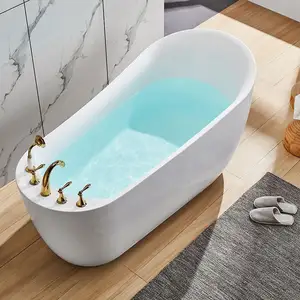 Modern Interior Free Stand Alone Acrylic Bathtub Bath Tub Bathroom Freestanding Alone Soaking Bathtubs