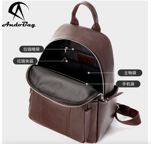 AndoBag - Mochilas de Moda de Piel Vacuna Suave para Mujer, para Viajes al Aire Libre, Gran Capacidad, Bolso de Mano, para el Trabajo Diario, Casual, Bolsos de Hombro - Product Image 5