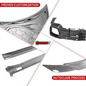 Kit carrosserie de haute qualité en fibre de carbone sèche, style Commas, pour Porsche Panamera 971 : Lame avant, Lame arrière, Jupes latérales - Product Image 6