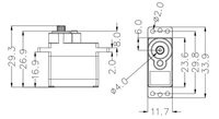 Servomoteur numérique PTK 7452 MG-D HV à engrenages métalliques, 4,5 kg, 0,105 sec, compatible Lipo 2S (4,8V-7,4V) pour avions RC à voilure fixe F3P F5J et planeurs