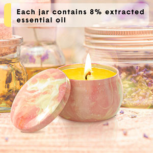 Ensemble de bougies de cire de soja à l'huile essentielle de luxe parfum longue durée sans fumée pour les fournitures de fête promotionnelles vente en gros - Product Image 2