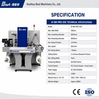 Machine de découpe automatique d'étiquettes numériques BOST SM-350pro, laminage de films, commande PLC servo-électrique, écran tactile haute performance