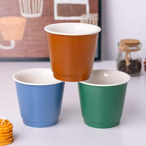 Mug en céramique, couleur unie, sans anse, petit mug à café pour la maison, cadeau, logo personnalisé - Product Image 1