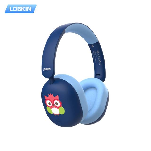 LOBKIN Cute Kids Headphones Foldable Design Wireless Over Ear Kids Headphones with MIC 85dB Safe Volume Limited AUX Cord