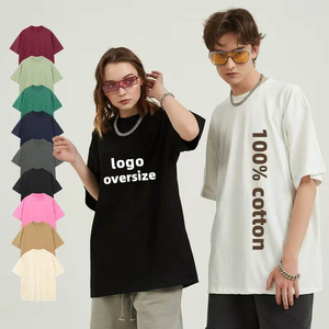 High Quality Oversized Screen Print Tshirts 100% Cotton Drop Shoulder Basic Tshirts Customized Embroidery Logo Tees for Men - Product Image 2