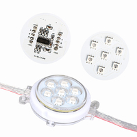 Lumière ponctuelle à LED RGB UCS1903 24V pour extérieur, 50 mm, 7 points lumineux