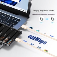 Câble de données tressé double Type-C 240W à charge ultra-rapide pour tablettes Type-C et téléphones Android 15-17 pouces avec transfert de données