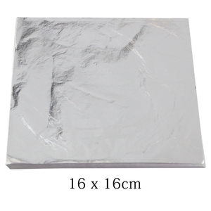 Nhà Máy Giá 16x16 cm nhôm lá cho nghệ thuật thủ công mỹ nghệ mạ vàng trang trí nội thất bạc ý nhôm lá mỏng tấm - Product Image 3