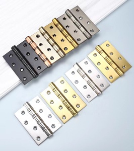 บานพับประตูทำจากไม้สแตนเลสบานพับลูกปืนสีเงินสีดำ5 ''4นิ้วแบบแบนสำหรับงานหนัก - Product Image 2