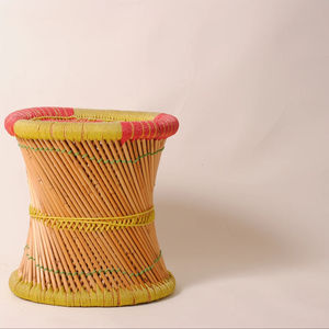 natural styled indoor little stool bamboo handicraft cane bamboo