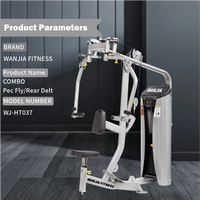 Machine combinée professionnelle Elite Pec Fly et Delt Dorsal à charge par plaques pour centre de fitness