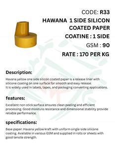 Papel Premium Hawana con Recubrimiento de Silicona, Rollo de Papel Antiadherente de una Cara para Empaquetado y Uso Industrial - Product Image 4