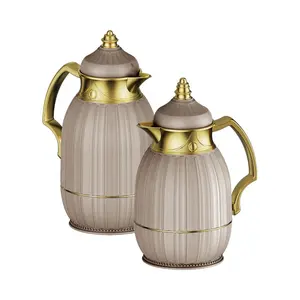 DAYDYAS New Modern Luxury Arabian Coffee Pot Set 0.7L+1.0L Thermo Glass Liner Vacuum Jug