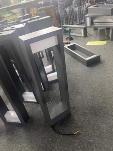 Lampe à poteau LED moderne pour jardin extérieur en aluminium imperméable blanc chaud de forme carrée décorative moderne de 60 cm IP65 - Product Image 5