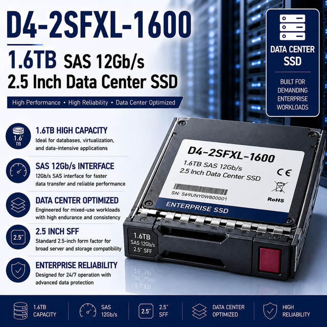 Wholesale D4-2sfxl-1600 1.6tb Sas 12gb/s 2.5 Inch Data Center Ssd