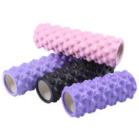 Rouleau en mousse rond en matériau hautement résistant à l'abrasion pour le yoga, l'entraînement postural, le massage des tissus profonds, le massage du dos