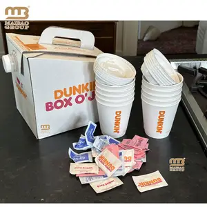 Özel 2l 3l 5l tek kullanımlık kağıt karton ambalaj kahve soğuk demlemek suyu kutusu dağıtıcı kutu içinde çanta gitmek