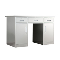 Bureaux informatiques modernes ergonomiques et durables en métal avec étagères pour usage commercial, bureau à domicile, hôpital et école