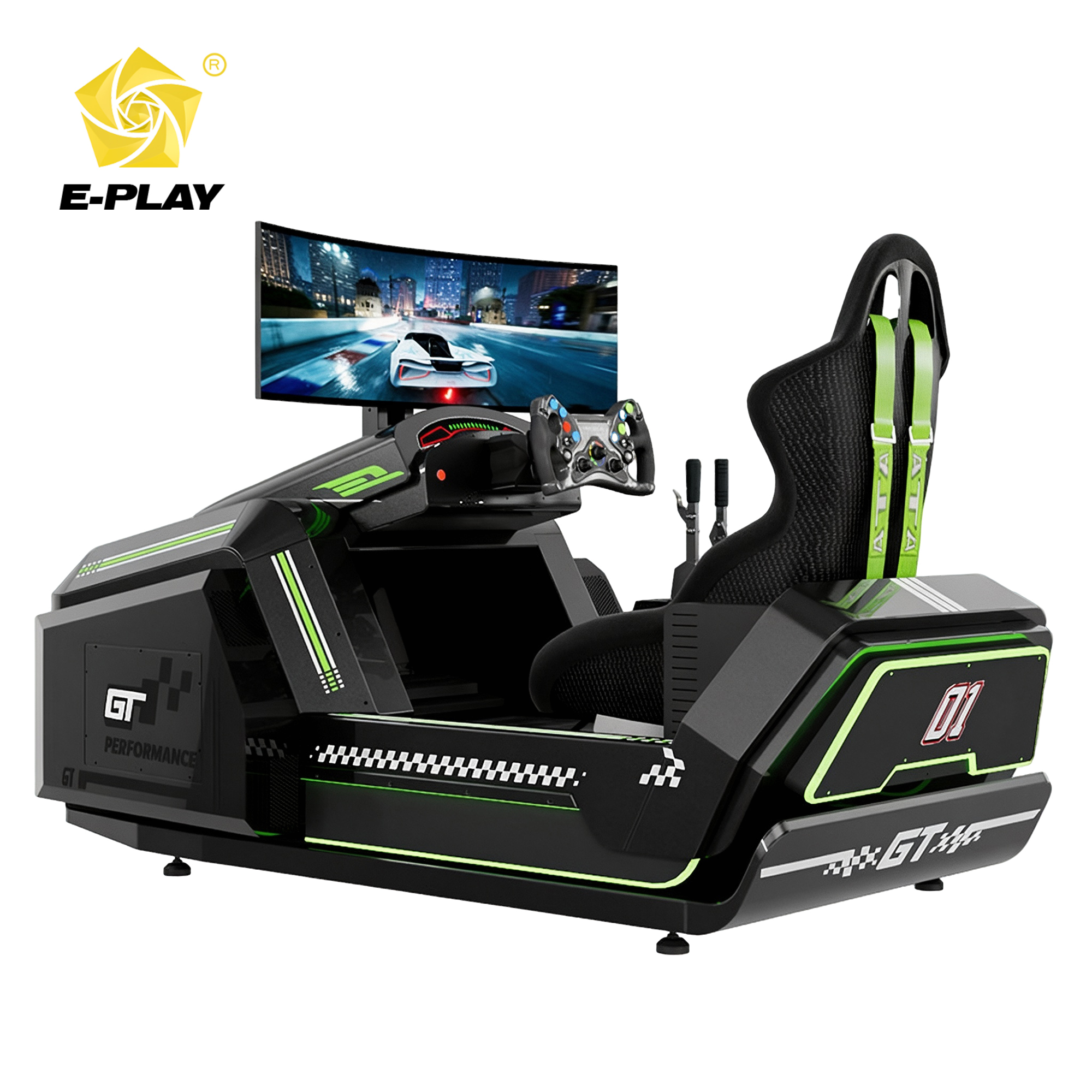 Eplay <strong>2026</strong> New Arrival Drift Racing Simulator Sim Racing <strong>Rig</strong> With Force Feedback VR <strong>Game</strong> Machine Indoor Amusement Equipment