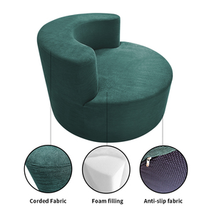 Canapé-lit d'angle convertible moderne Fireside pour hôtel, villa, appartement, salon, chambre à coucher, revêtement en tissu velours - Product Image 4