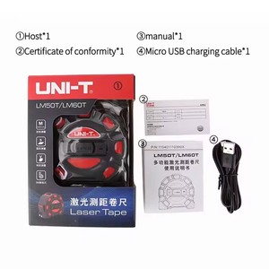 UNI-T 50M Laser Tape LM50T, ruban à mesurer numérique électronique, roulette, affichage LCD, outil de mesure rétractable, IP55 - Product Image 1